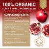 Organic Pomegranate Capsules - Certified Organic by Soil Association | Vegetarian & Vegan Friendly | Ayurveda | 60 Easy Swallow Pomegranate Tablets | Manufactured in The UK