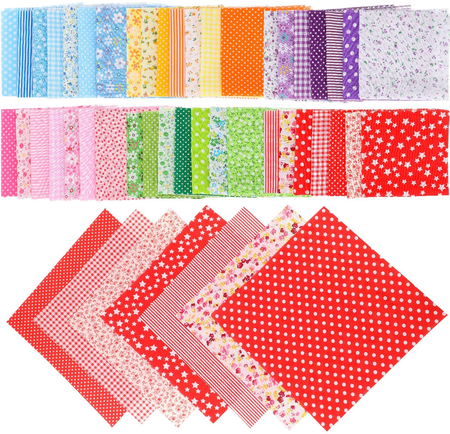 42 Pieces Quilting Fabric Squares Sheets Cotton Fabric Bundle Squares  Patchwork 9.5 x 9.5 Inch Pre-Cut Quilt Squares for DIY Crafts Sewing  Quilting – Brand Zeeno