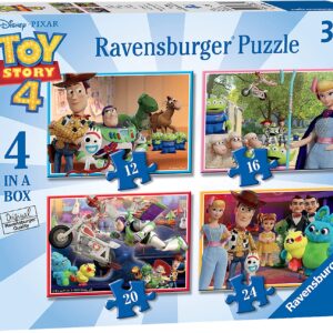 Ravensburger Disney Toy Story 4, 4 in Box (12, 16, 20, 24 piece) Jigsaw Puzzles for Kids age 3 years and up