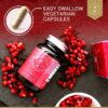 Organic Pomegranate Capsules - Certified Organic by Soil Association | Vegetarian & Vegan Friendly | Ayurveda | 60 Easy Swallow Pomegranate Tablets | Manufactured in The UK