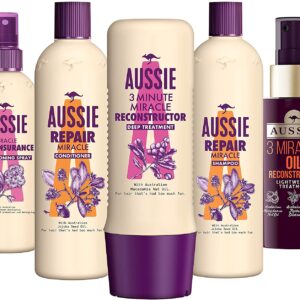 Aussie Hair Care Shampoo and Conditioner Set with Macadamia Nut Oil, Jojaba Seed Oil and Avocado Hair Oil and Hair Treatments for Dry Damaged Hair, Cruelty Free