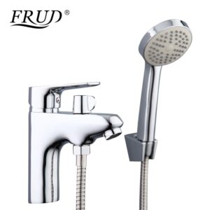 Frud 1set bathroom fixture Zinc alloy faucets with hand shower head toilet water basin sink tap bath sink faucet water mixer