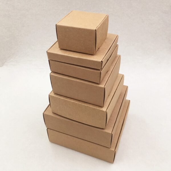 24pcs/lot 7 sizes Small Kraft cardboard packing gift box handmade soap candy For Wedding Decorations Event Party Supplies