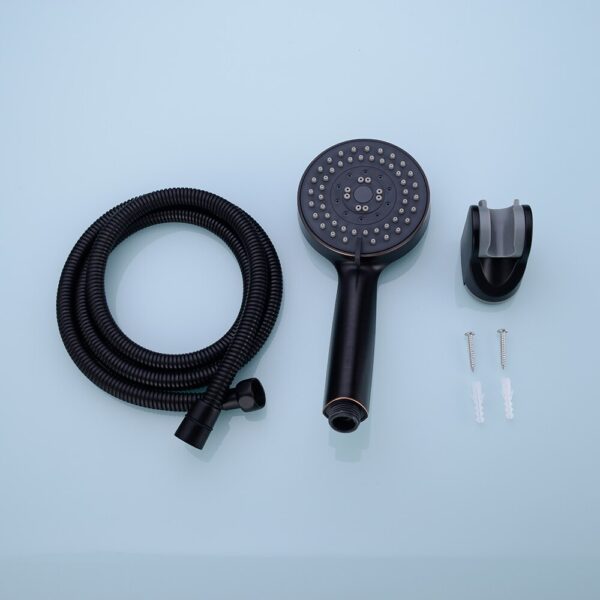 5 Function Handheld Shower Head Kit With Bracket /Hose Bath Spa Fixture ORB/Matte Black Finished
