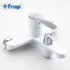 FRAP white bathroom fixture waterfall restroom bath shower faucets set wall mounted bathtub rain shower faucet mixer set F3241