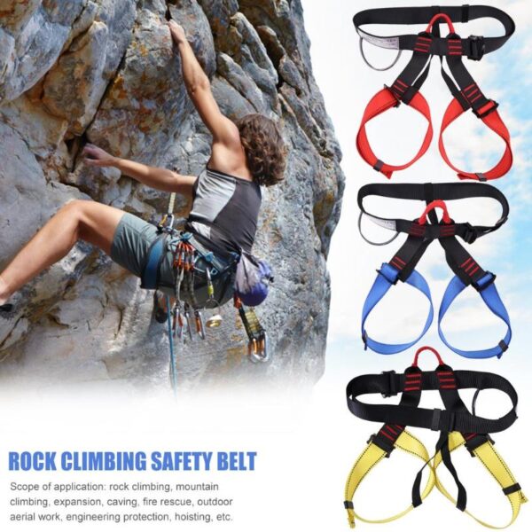 Outdoor Sports Rock Climbing Harness Waist Support Half Body Safety Belt Support Body Harness Aerial Survival Equipment 4 Color