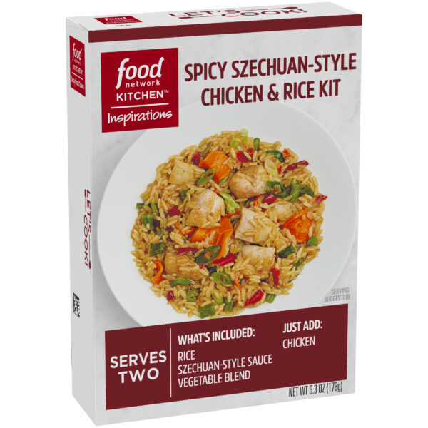 (2 Pack) Food Network Kitchen Inspirations Spicy Szechuan-Style Chicken & Rice Meal Kit, 6.3 oz Box