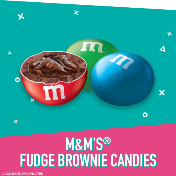 M&M'S Fudge Brownie Sharing Size Chocolate Candy, 9.05 oz. Stand Up Bag (Pack of 2)